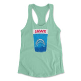Jaws Teeth Womens Racerback Tank in Mint color
