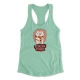 Hedge Hog Potter Womens Racerback Tank in Mint color