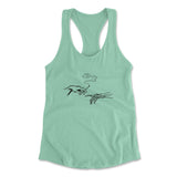 Creation Of Adam - Smoking Womens Racerback Tank in Mint color