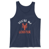You're My Lobster Men/Unisex Tank in Navy color