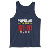 Popular On The Internet Men/Unisex Tank in Navy color
