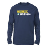 To Do List, Nothing Men/Unisex Drop Shoulder Sweatshirt in Navy color