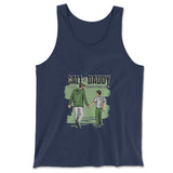 Call Of Daddy Men/Unisex Tank in Navy color