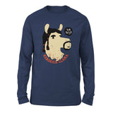 Kendrick Llama Men/Unisex Drop Shoulder Sweatshirt in Navy color