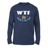 WTF - Where's The Food Men/Unisex Drop Shoulder Sweatshirt in Navy color