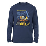 Cat Wars - May The Cat Mint Be With You Men/Unisex Drop Shoulder Sweatshirt in Navy color
