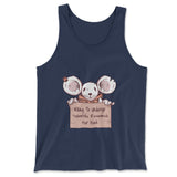 Willing To Undergo Scientific Research For Food Men/Unisex Tank in Navy color