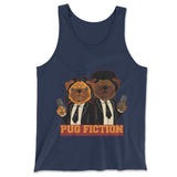 Pug Fiction Men/Unisex Tank in Navy color