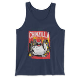 Chinzilla Monster Men/Unisex Tank in Navy color