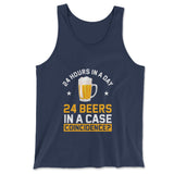 24 Hours In A Day, 24 Beers In A Case. Coincidence Men/Unisex Tank in Navy color