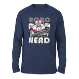 Robo Head Men/Unisex Drop Shoulder Sweatshirt in Navy color