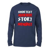 Shortest Horror Story - Monday Men/Unisex Drop Shoulder Sweatshirt in Navy color
