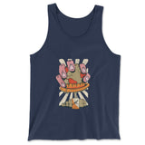 Planet Oil Squeezer Men/Unisex Tank in Navy color