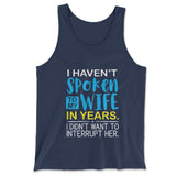 My Wife Knows Everything Men/Unisex Tank in Navy color