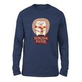 Hedge Hog Potter Men/Unisex Drop Shoulder Sweatshirt in Navy color
