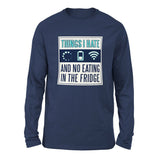 Things I Hate Men/Unisex Drop Shoulder Sweatshirt in Navy color