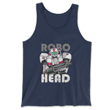 Robo Head Men/Unisex Tank in Navy color