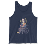 Monalisa Smoking Men/Unisex Tank in Navy color