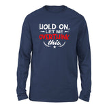 Hold On, Let Me Overthink This Men/Unisex Drop Shoulder Sweatshirt in Navy color