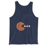 Pie Eating Cream Men/Unisex Tank in Navy color
