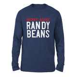 Secret Agent Randy Beans Men/Unisex Drop Shoulder Sweatshirt in Navy color