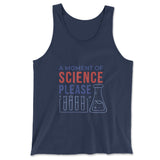 A Moment Of Science Please Men/Unisex Tank in Navy color