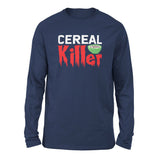 Cereal Killer Men/Unisex Drop Shoulder Sweatshirt in Navy color