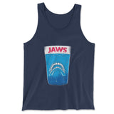 Jaws Teeth Men/Unisex Tank in Navy color