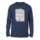 Debt Atlas Men/Unisex Drop Shoulder Sweatshirt in Navy color