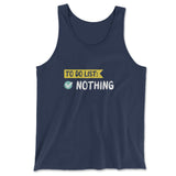 To Do List, Nothing Men/Unisex Tank in Navy color
