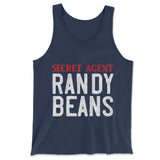 Secret Agent Randy Beans Men/Unisex Tank in Navy color