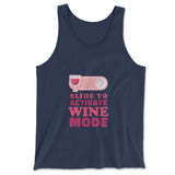 Swipe Right For Wine Mode Men/Unisex Tank in Navy color