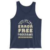 How Many Ways To Write Error Free Programs Men/Unisex Tank in Navy color
