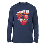 Power Loops Men/Unisex Drop Shoulder Sweatshirt in Navy color