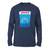Jaws Teeth Men/Unisex Drop Shoulder Sweatshirt in Navy color