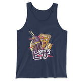 Pizza Kong Men/Unisex Tank in Navy color