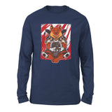 German Shepard Gamer Dog Men/Unisex Drop Shoulder Sweatshirt in Navy color