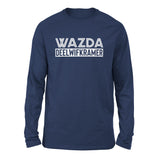 Wazda Deelwifkramer Men/Unisex Drop Shoulder Sweatshirt in Navy color