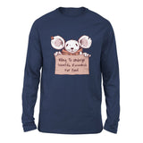 Willing To Undergo Scientific Research For Food Men/Unisex Drop Shoulder Sweatshirt in Navy color