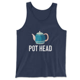 Pot Head Men/Unisex Tank in Navy color