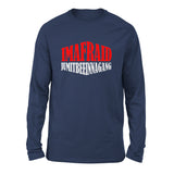 Imafraid Jumitbeeinnagang Men/Unisex Drop Shoulder Sweatshirt in Navy color