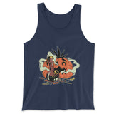 Baked Pumpkin Men/Unisex Tank in Navy color