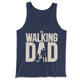 The Walking Dad Men/Unisex Tank in Navy color