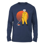 Kill Bill Mrs.santa Men/Unisex Drop Shoulder Sweatshirt in Navy color