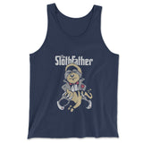 The Slothfather Men/Unisex Tank in Navy color