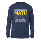Why I Stopped Understanding Math Men/Unisex Drop Shoulder Sweatshirt in Navy color