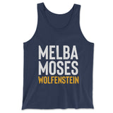 Melba Moses Wolfenstein Men/Unisex Tank in Navy color
