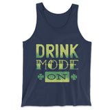 Drink Mode On Men/Unisex Tank in Navy color