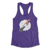 Creation Of Adam - Motorcycle Womens Racerback Tank in Purple Rush color