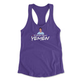 15, Yemen Road, Yemen Womens Racerback Tank in Purple Rush color